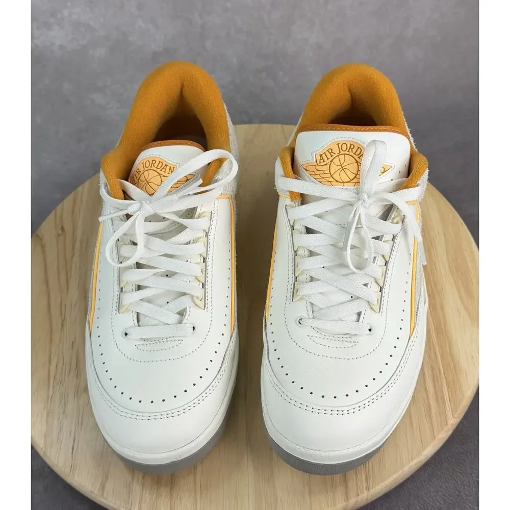 Jordan Air Jordan 2 Retro Low Melon Tint White Orange Leather DV9956-118 Size 11